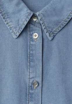 Chemisier dropped shoulder au look denim