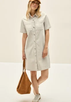 Colored Denim Robe chemisier