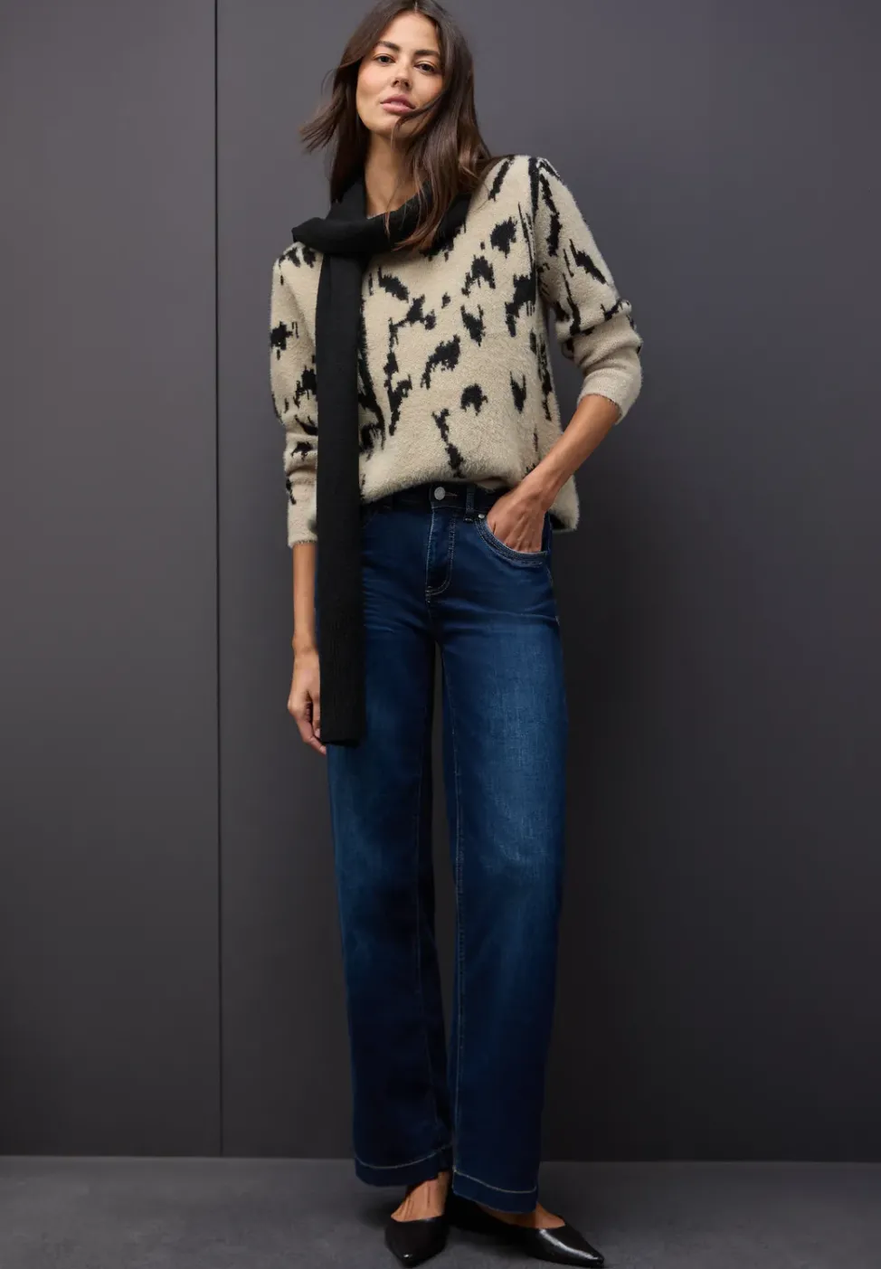 Doux pull-over jacquard