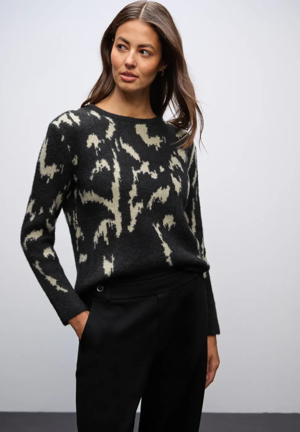 Doux pull-over jacquard