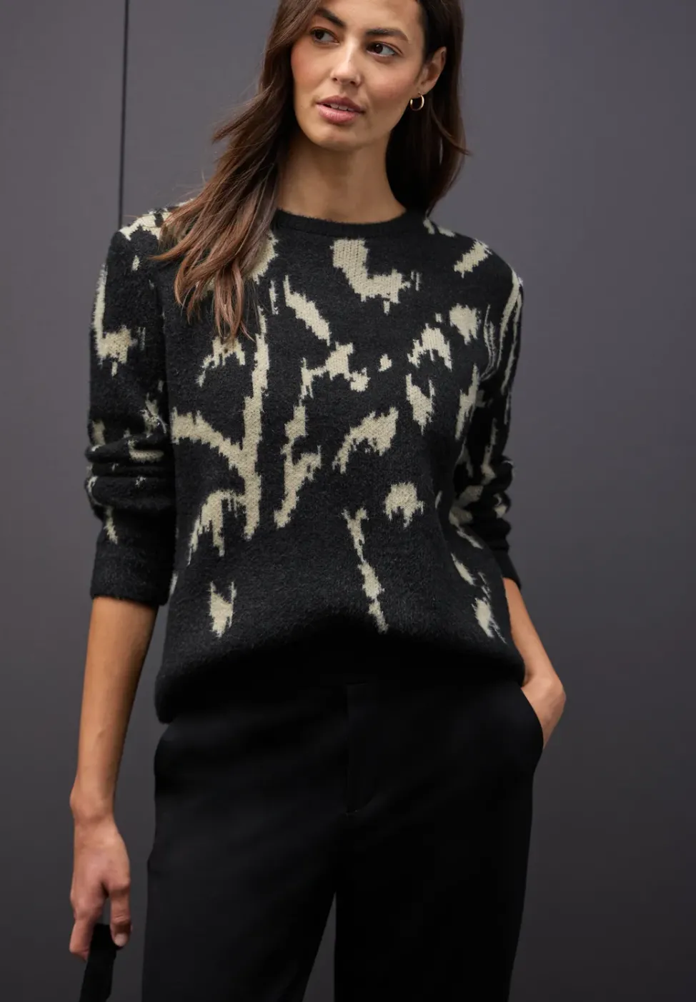 Doux pull-over jacquard