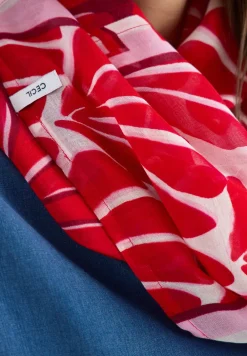 Foulard loop avec motif graphique