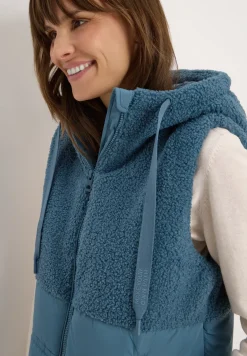 Gilet avec mélange de structures