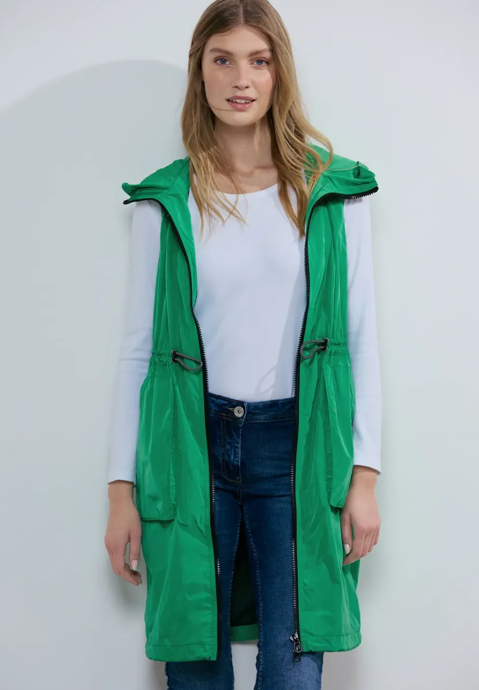 Gilet long avec mesh