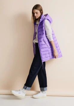 Gilet long à capuche