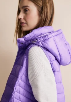 Gilet long à capuche