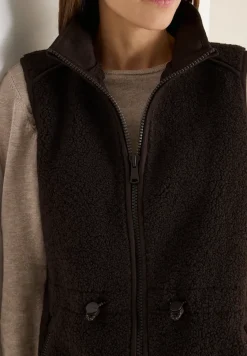 Gilet long en peluche