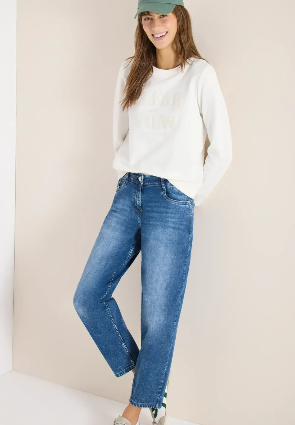 High Waist Barrel Leg Jeans en Loose Fit