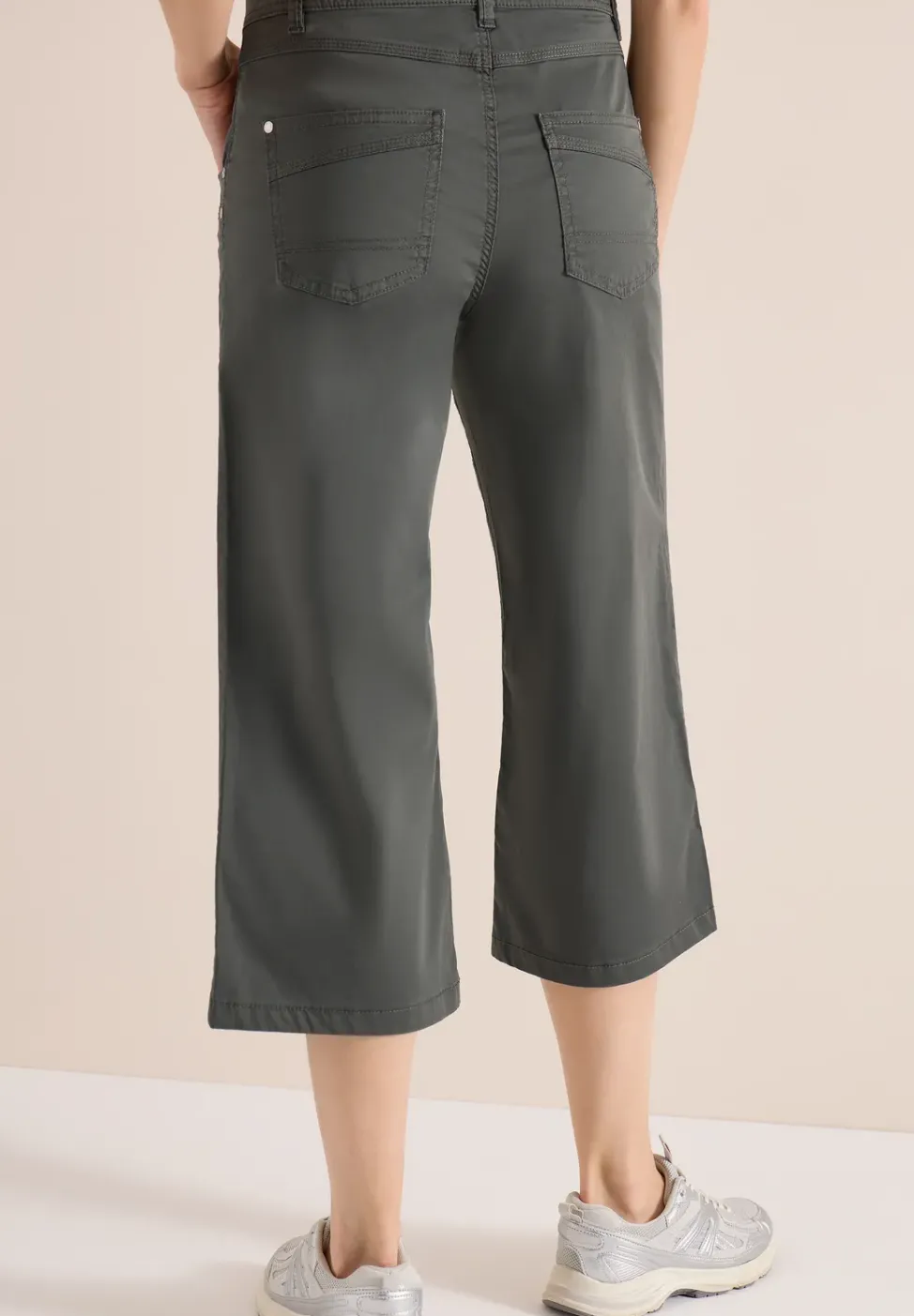 High Waist Flared Leg Pantalon Loose Fit