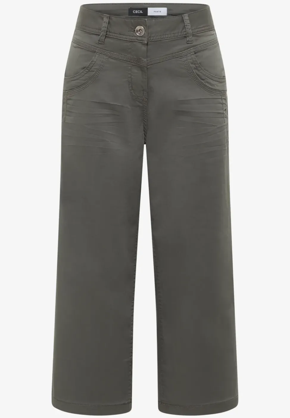 High Waist Flared Leg Pantalon Loose Fit