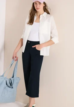 High Waist Flared Leg Pantalon Loose Fit