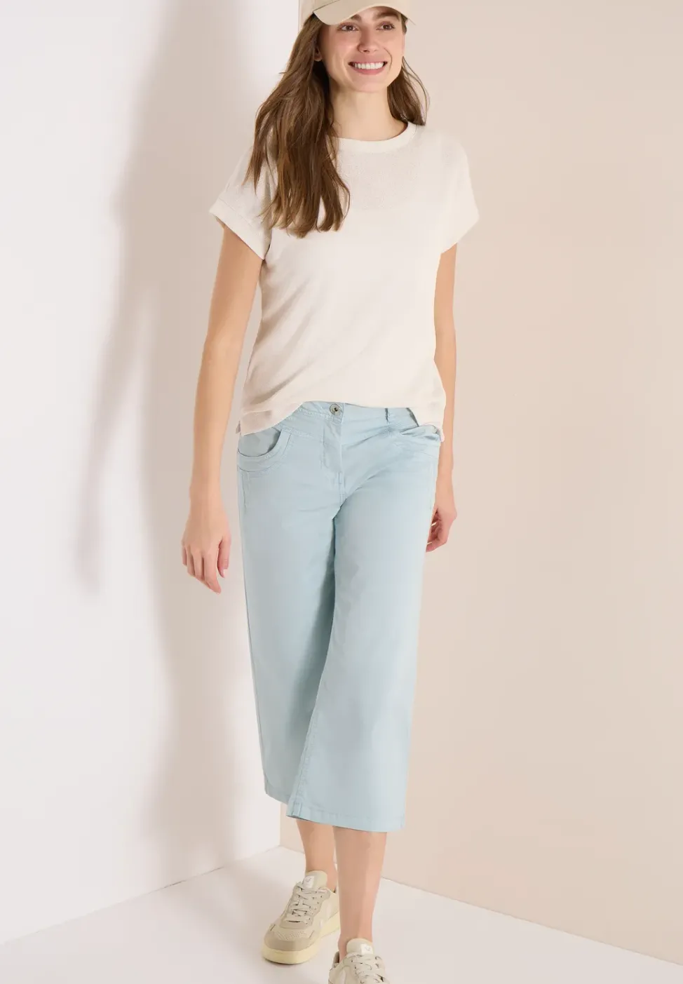 High Waist Flared Leg Pantalon Loose Fit