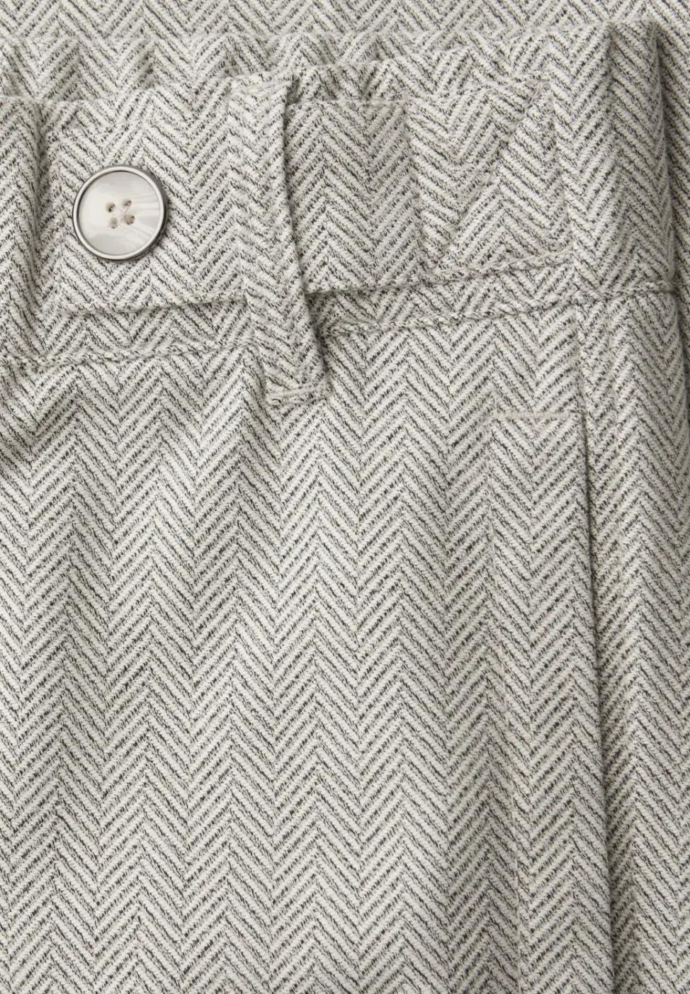 High Waist Pantalon à jambes larges avec détails de boutons