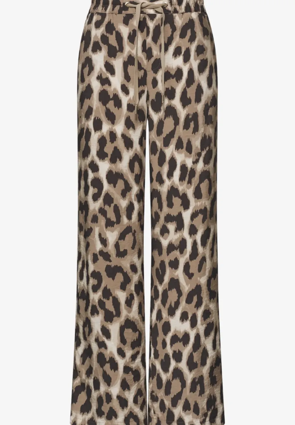 High Waist Pantalon à jambes larges avec imprimé léopard