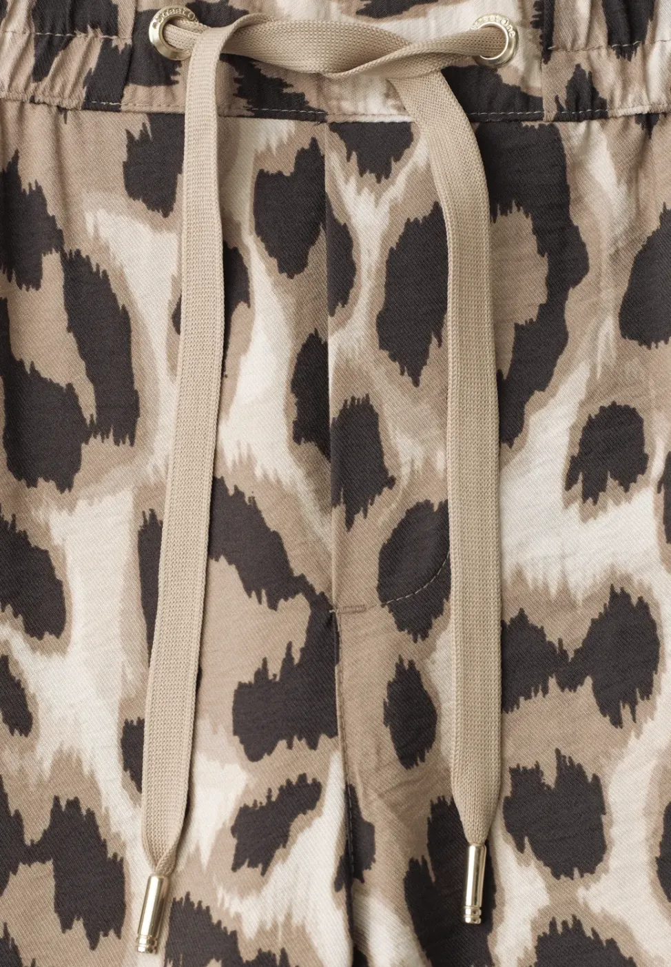 High Waist Pantalon à jambes larges avec imprimé léopard