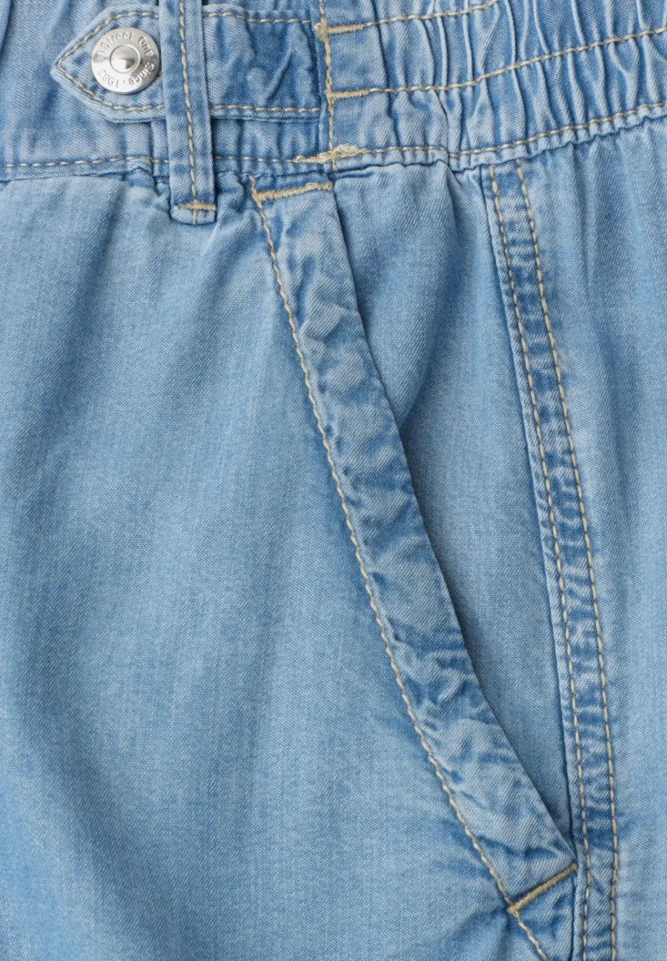 High Waist Pantalon à jambes larges avec détails de boutons