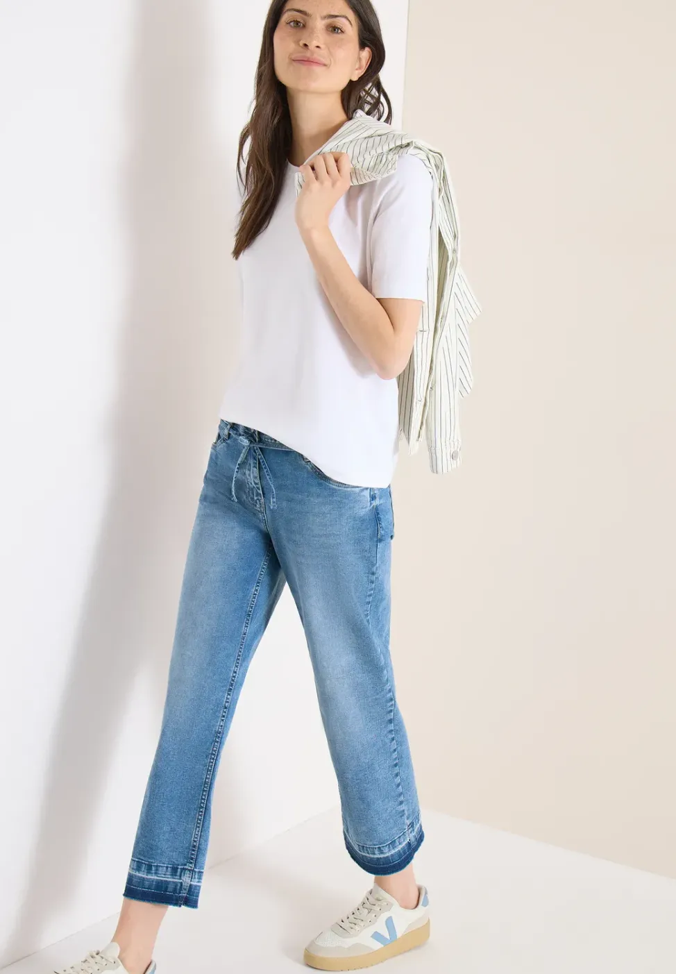 High Waist Straight Leg Jeans avec Loose Fit