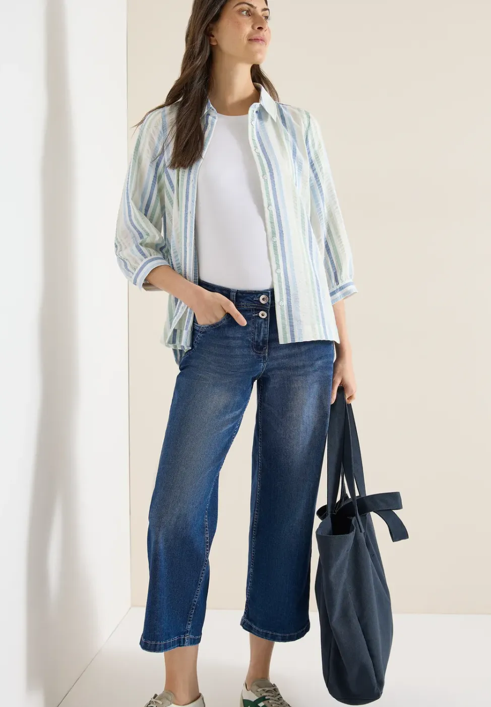 High Waist Wide Leg Jeans en Loose Fit