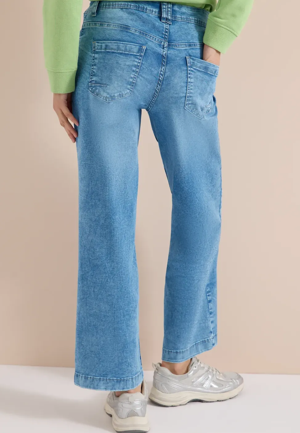 High Waist Wide Leg Jeans en Loose Fit