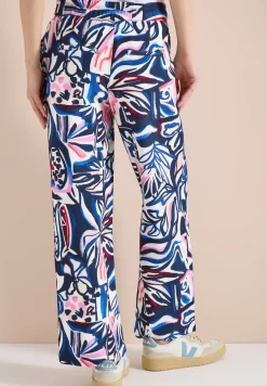 High Waist Wide Leg Pantalon avec imprimé