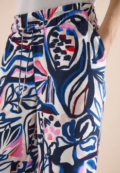 High Waist Wide Leg Pantalon avec imprimé