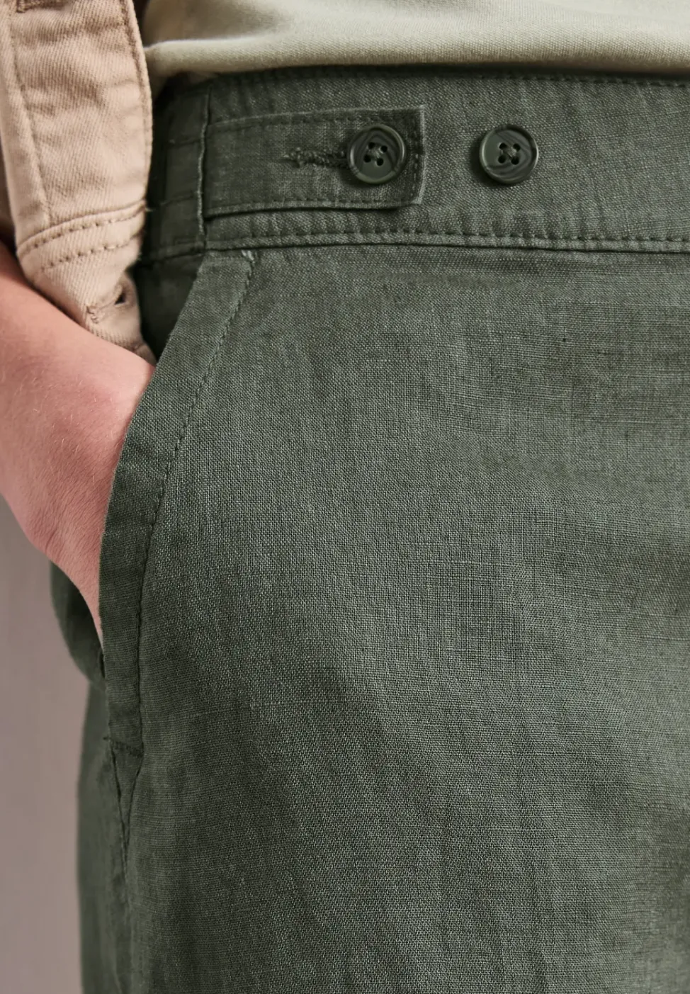 High Waist Wide Leg Pantalon en lin