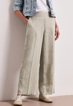 High Waist Wide Leg Pantalon en lin