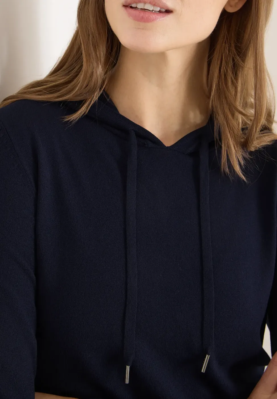 Hoodie en maille fine