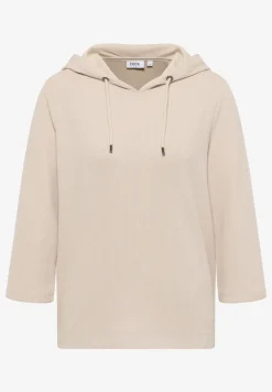 Hoodie shirt en structure côtelée
