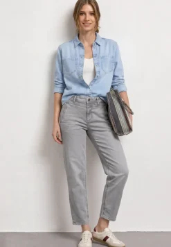 Jean Barrel Leg taille haute, coupe loose
