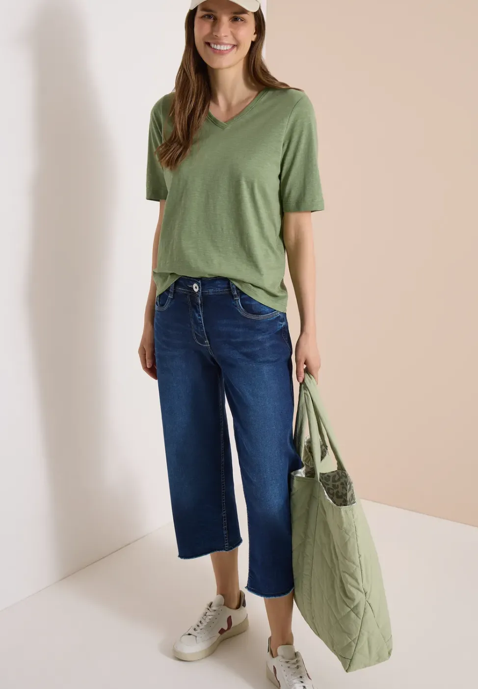 Jean 3/4 coupe large en style ample