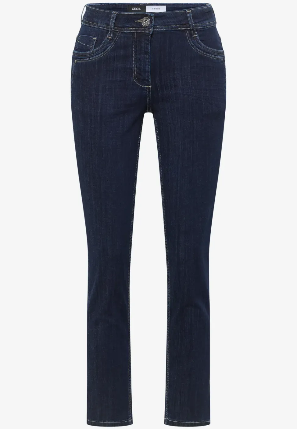 Jean droit taille mi-haute coupe casual