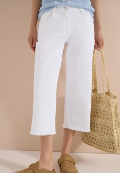 Jean 3/4 à jambes larges, coupe loose
