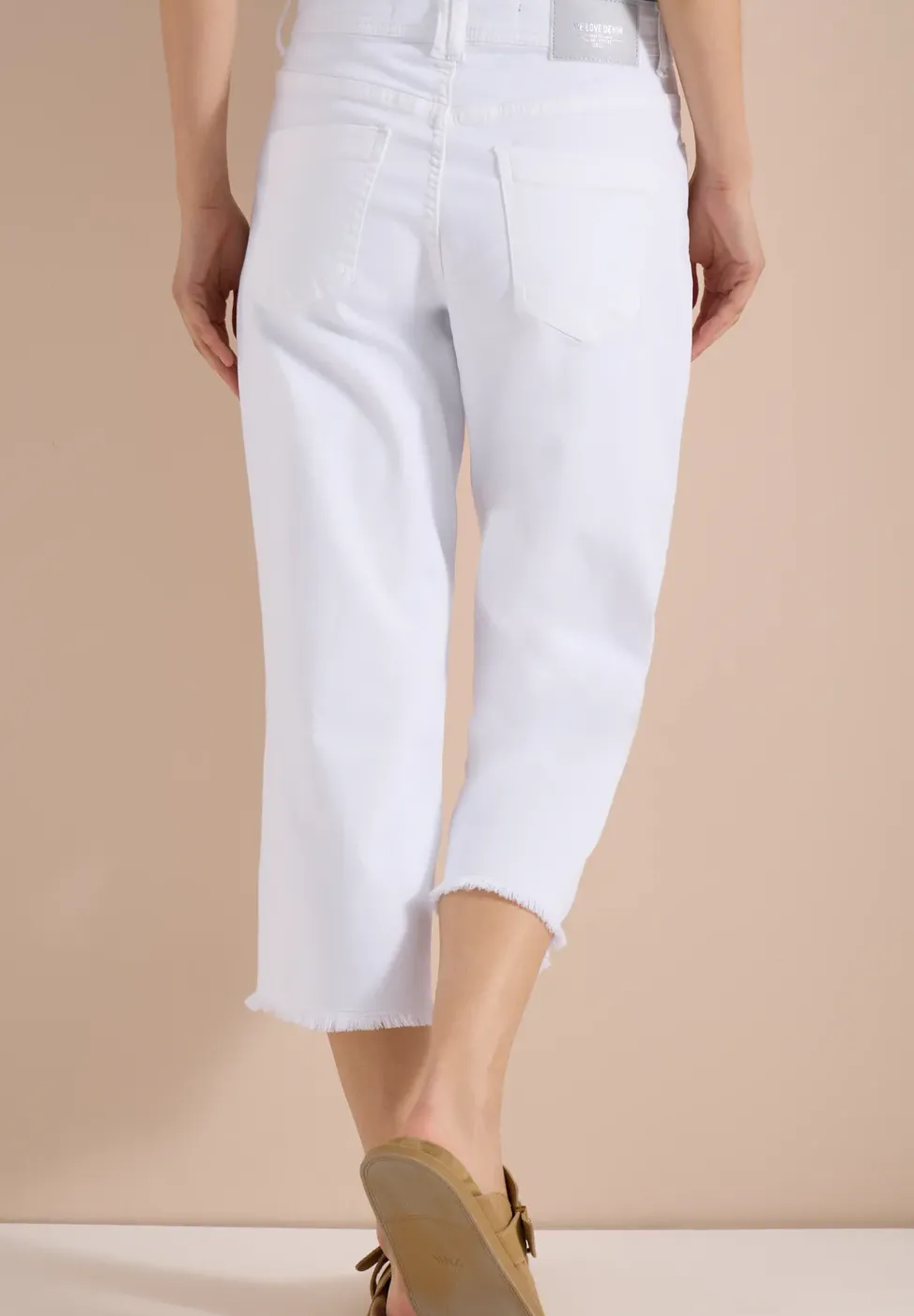 Jean 3/4 à jambes larges, coupe loose