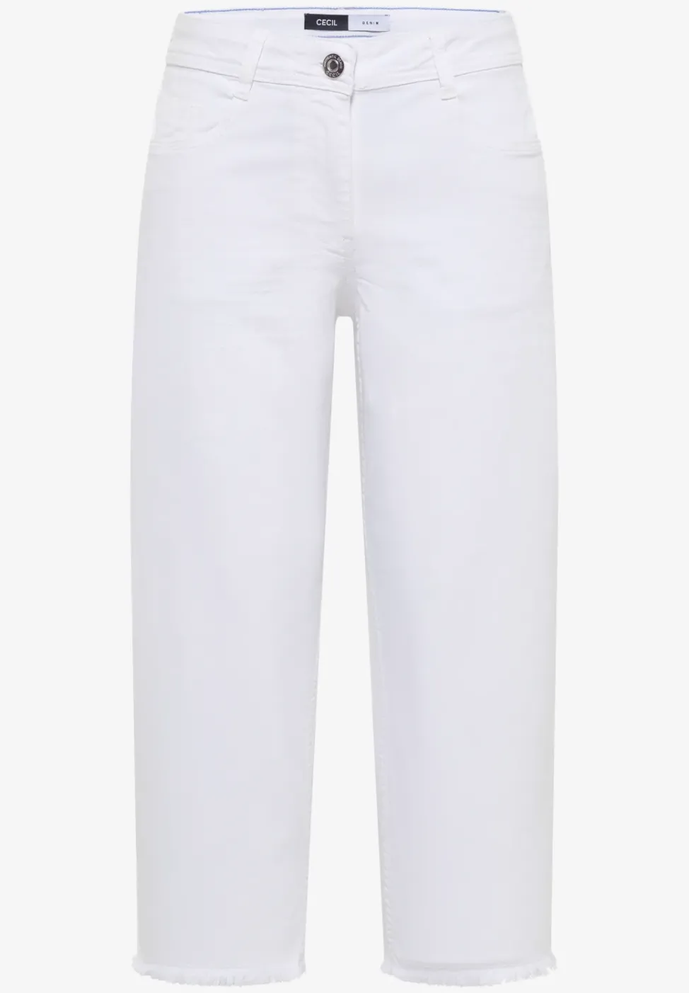 Jean 3/4 à jambes larges, coupe loose