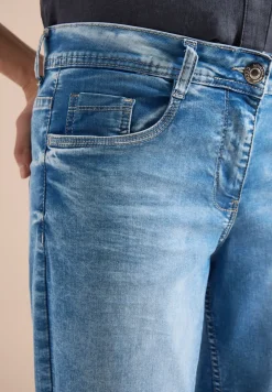 Jean 3/4 à jambes larges, coupe loose