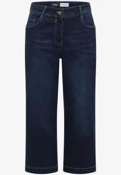 Jean 3/4 à jambes larges, coupe loose