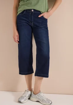 Jean 3/4 à jambes larges, coupe loose