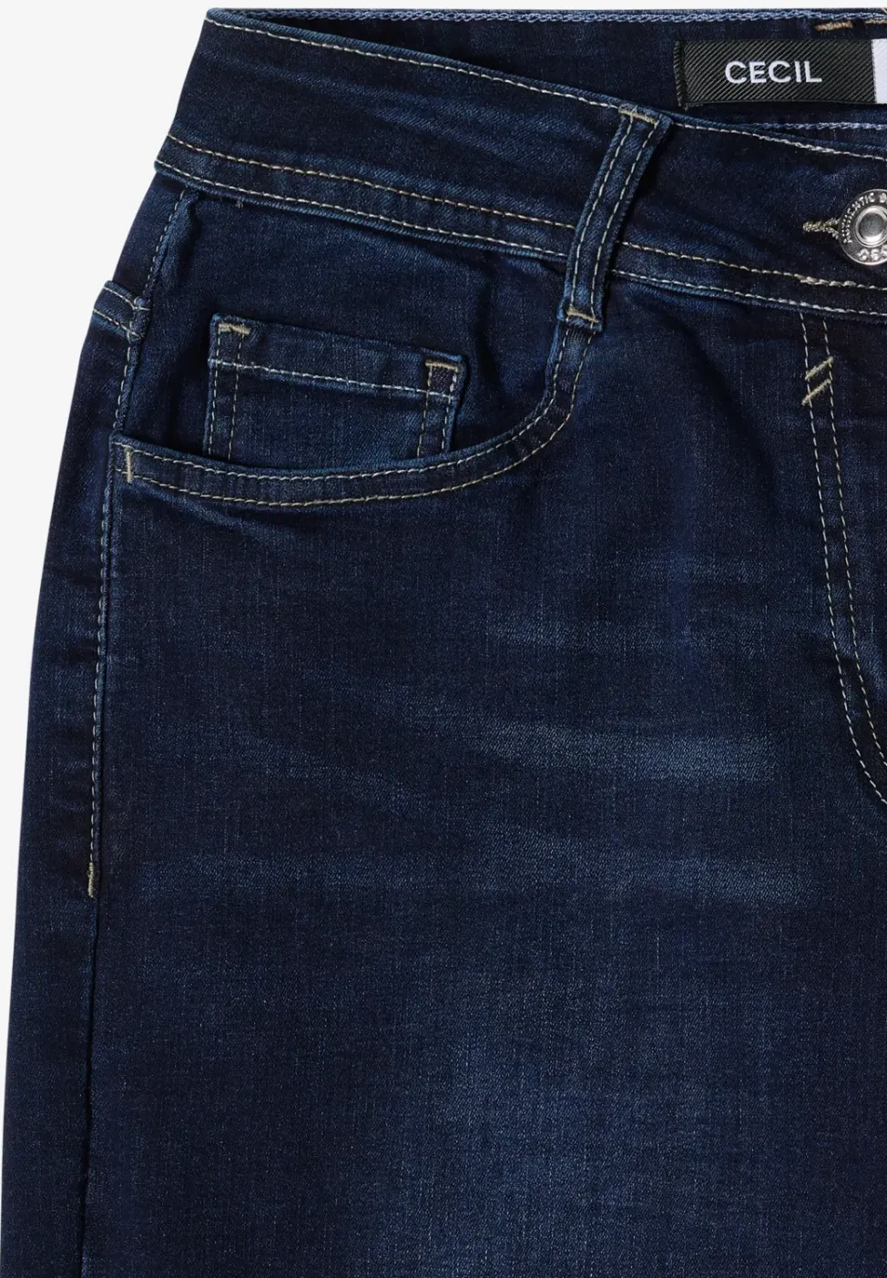 Jean 3/4 à jambes larges, coupe loose