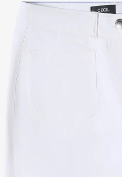 Jean large 7/8 à poches plaquées
