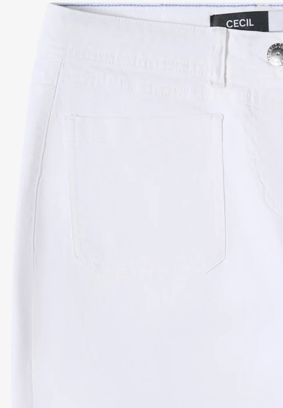 Jean large 7/8 à poches plaquées