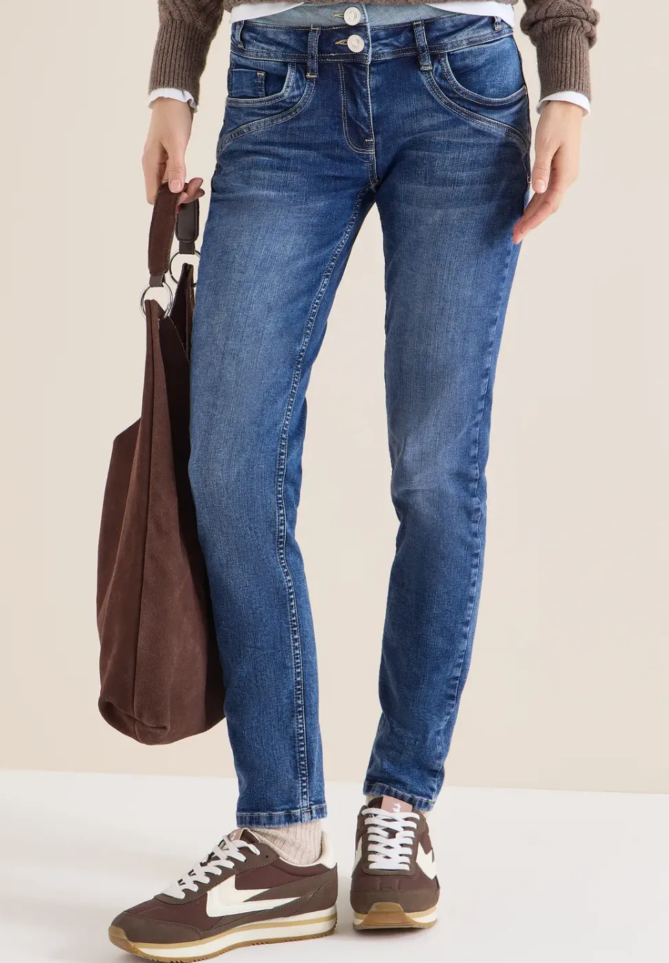 Jeans avec double ceinture