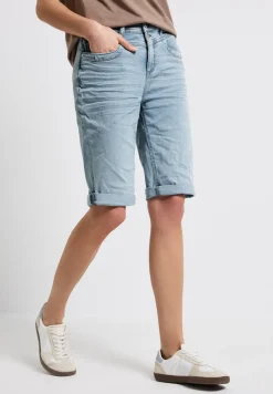 Jeans bermuda bleaché
