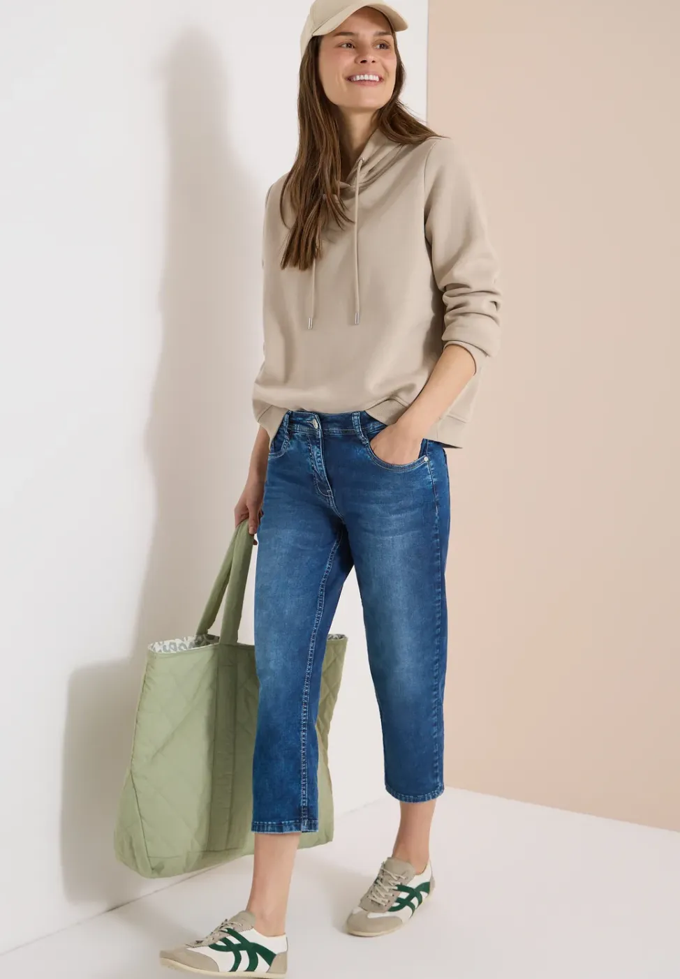 Jeans 3/4 Slim Leg en Casual Fit