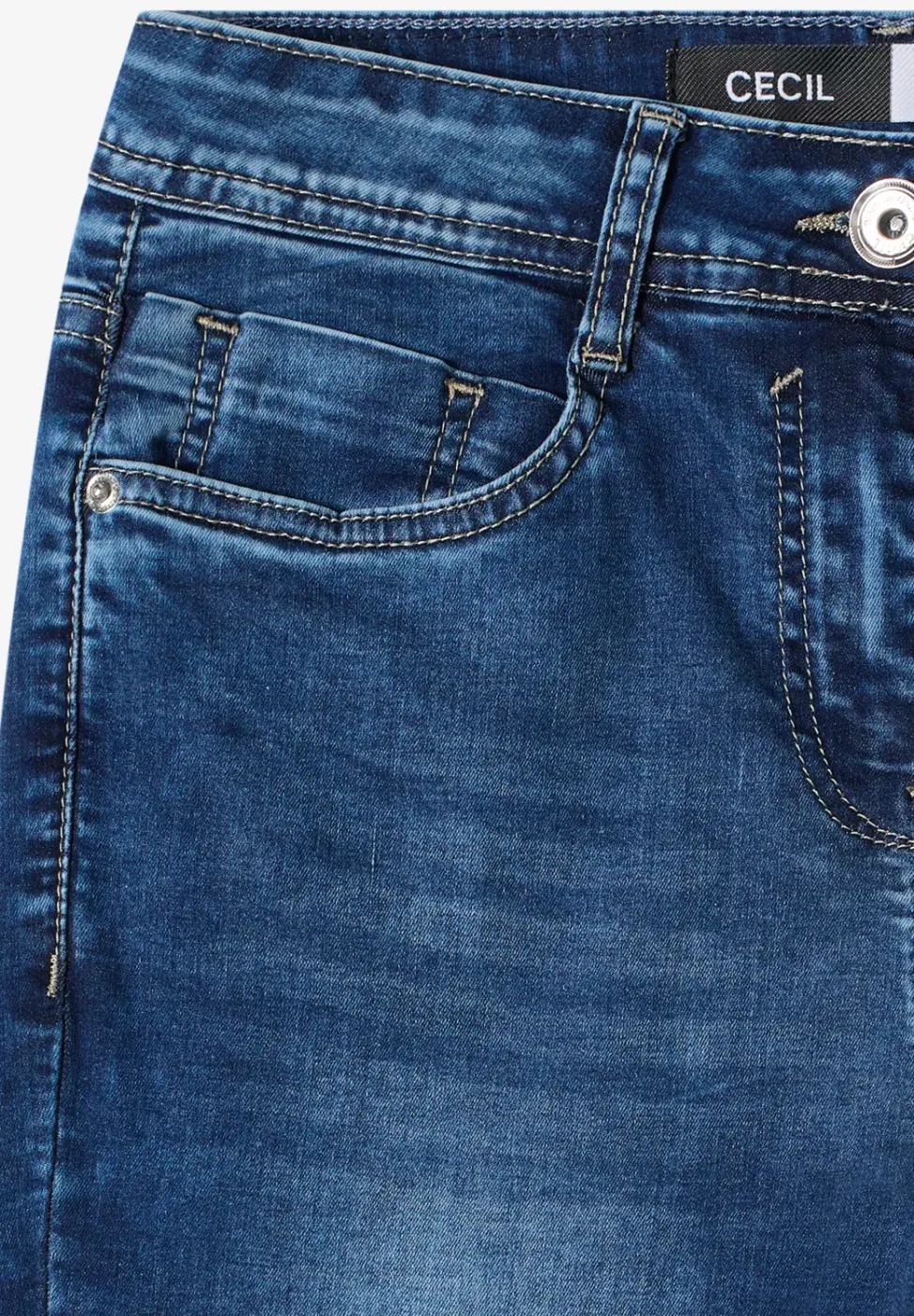 Jeans slim legs à taille haute et coupe ajustée
