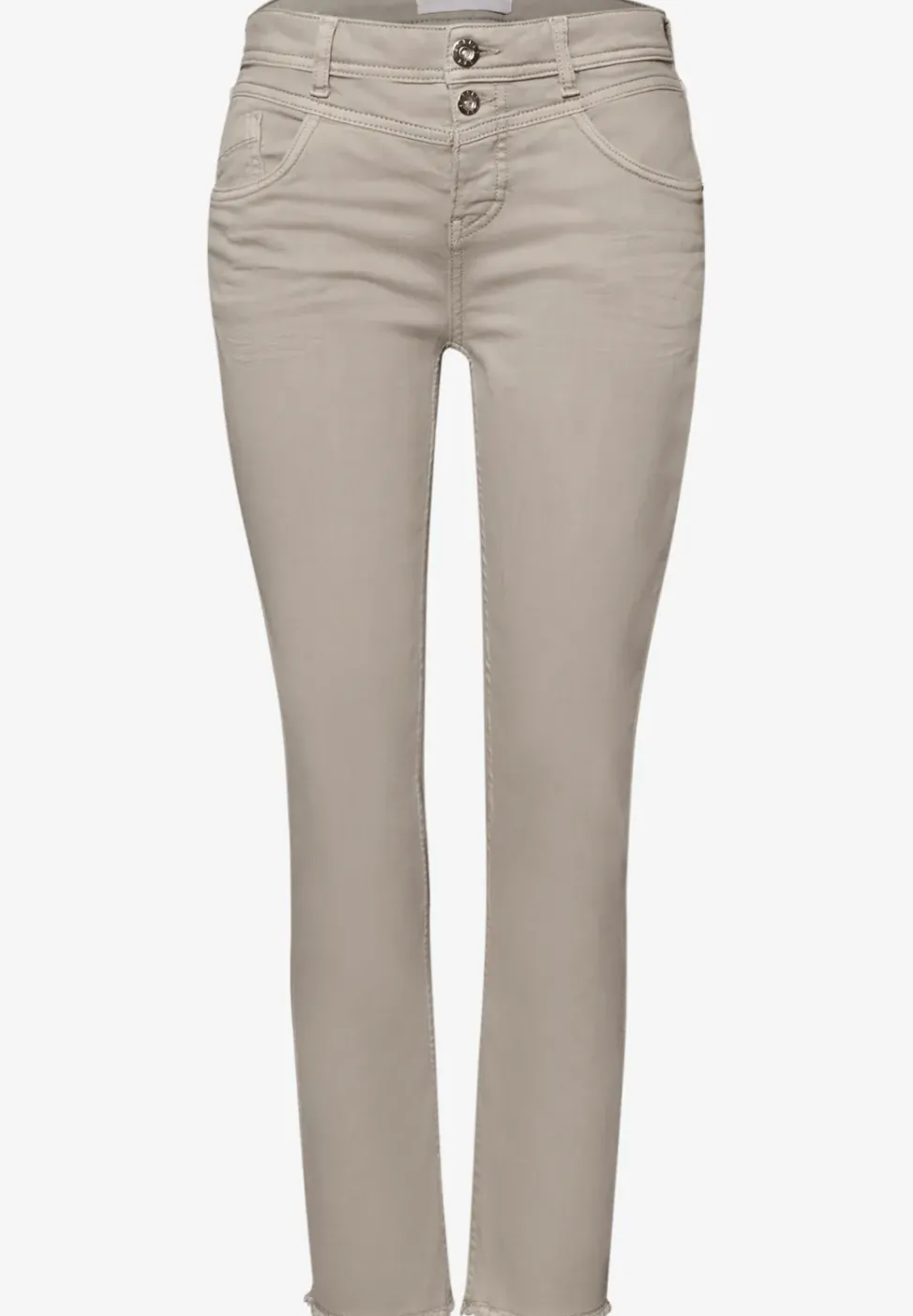 Jeans Straight Legs avec ourlet frangé
