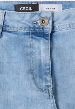 Jean 7/8 taille haute, coupe loose
