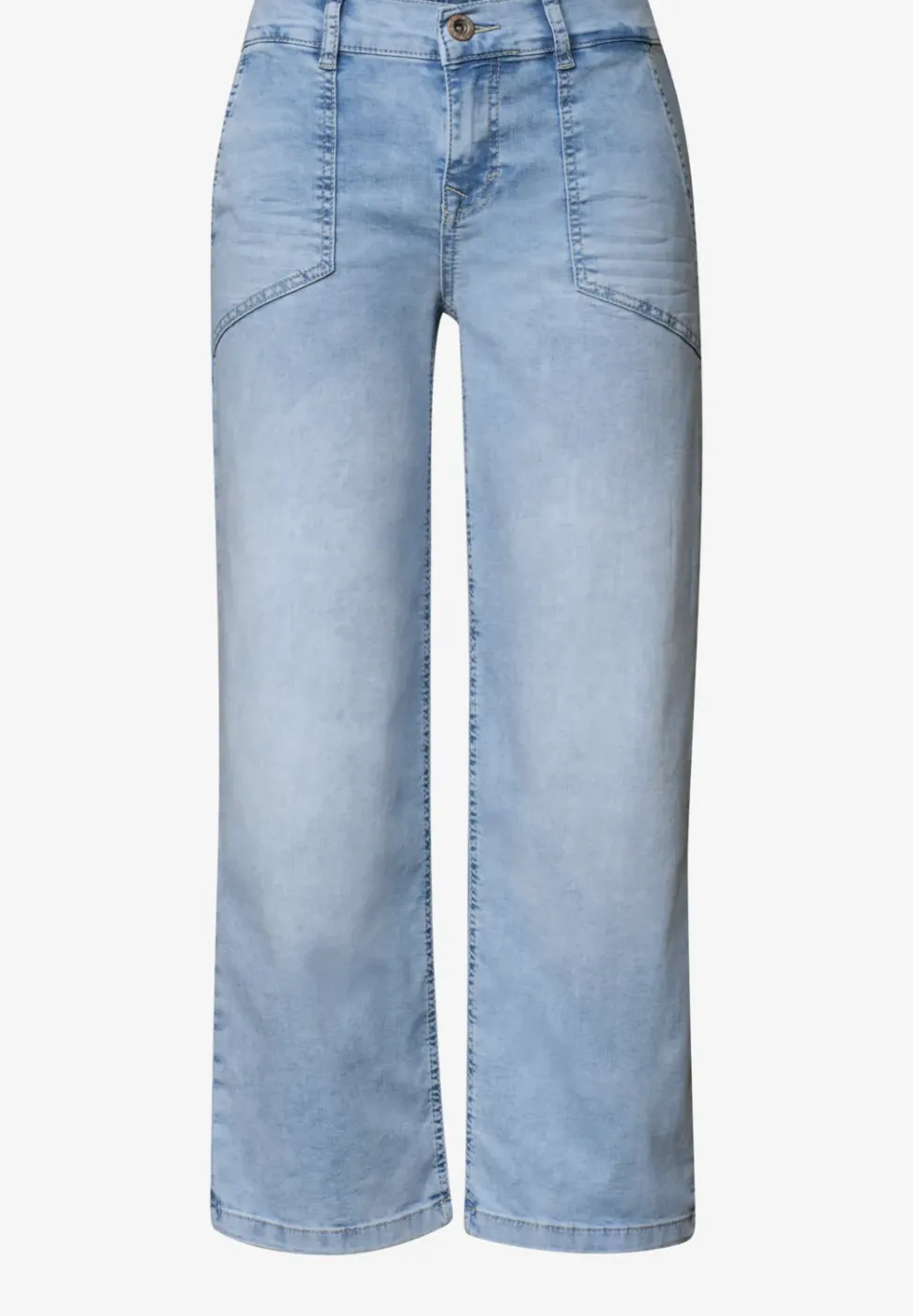 Jean taille moyenne Culotte en coupe loose