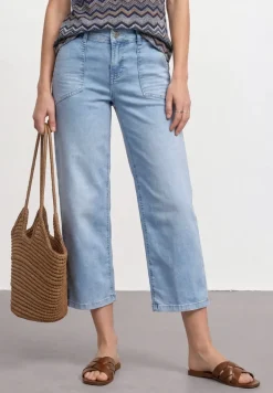 Jean taille moyenne Culotte en coupe loose