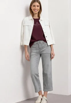 Jean taille moyenne Culotte en coupe loose